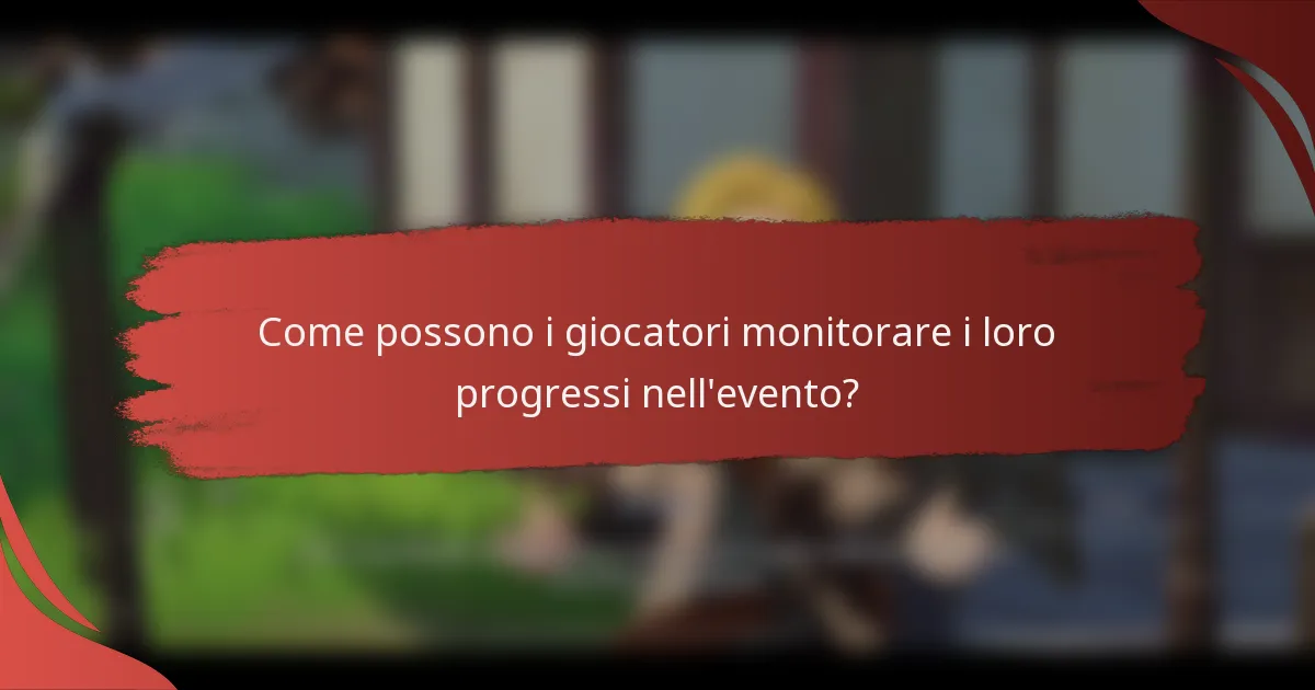 Come possono i giocatori monitorare i loro progressi nell'evento?