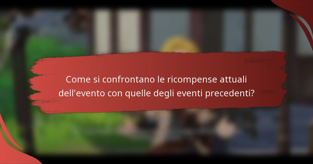 Come si confrontano le ricompense attuali dell'evento con quelle degli eventi precedenti?